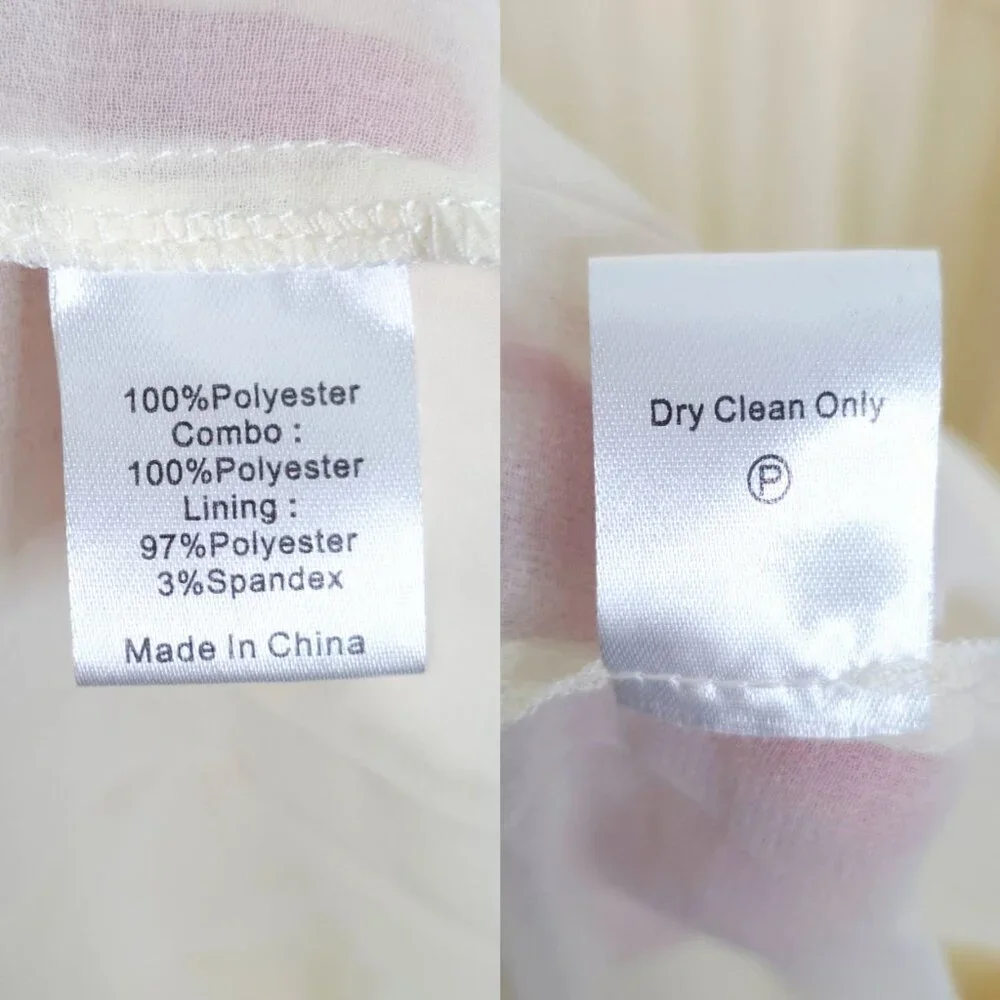 Tuckernuck Lorraine Dress Ivory Chiffon Pleated Drop Waist Bridal NWT Size M - Picture 9 of 10